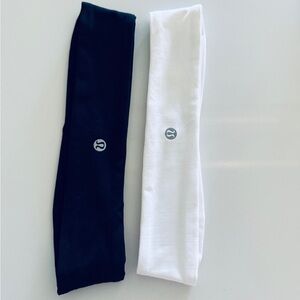 lululemon athletica Dual Pack Black and White OS HEADBANDS SET OF 2